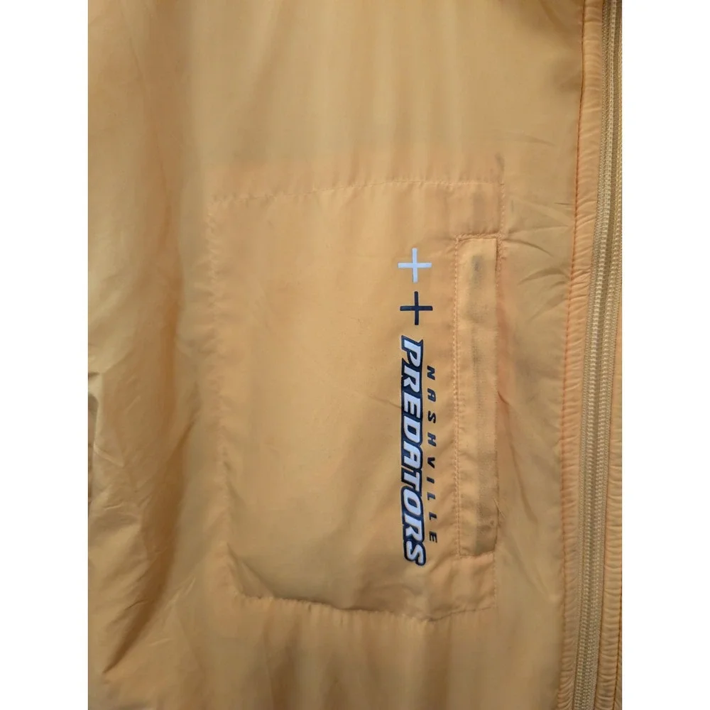 Wear by Erin Andrews Nashville Predators Jacket Mens L Yellow White Windbreaker